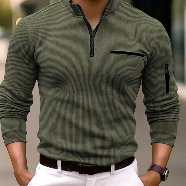 Victor | Elegant Zip-polo med Lange Ermer