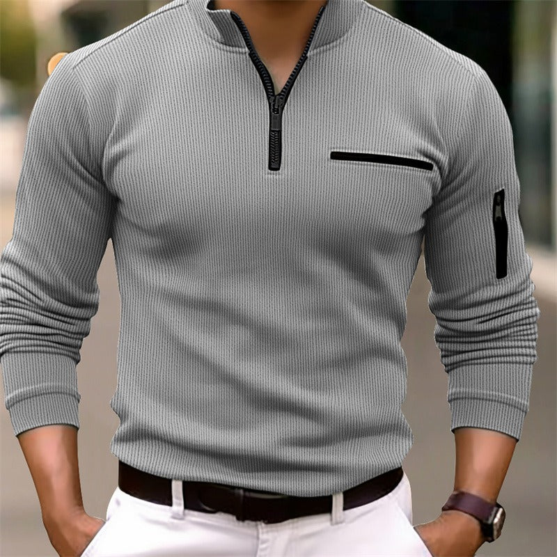 Victor | Elegant Zip-polo med Lange Ermer