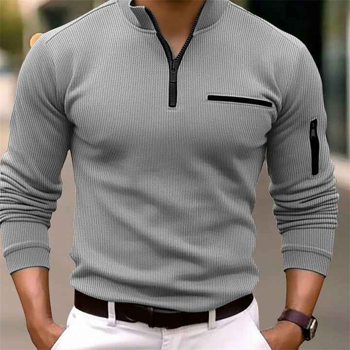 Victor | Elegant Zip-polo med Lange Ermer