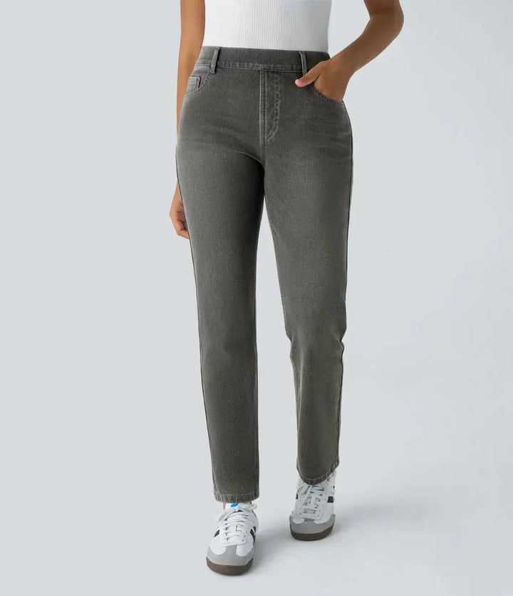 Karolína Elegant Korte Høytlivs Komfortable Elastiske Jeans