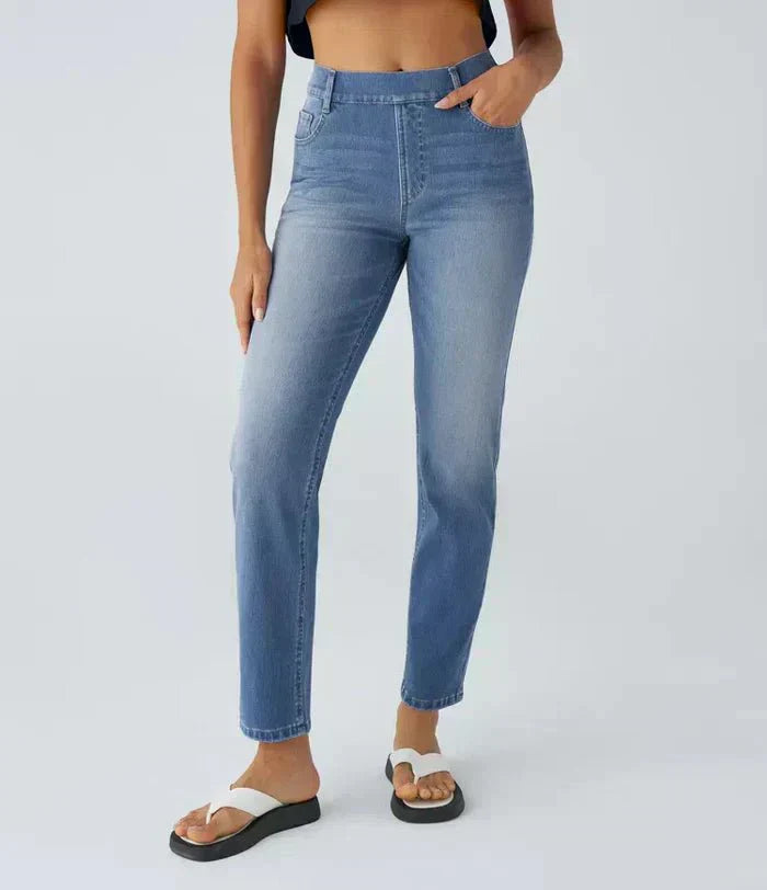 Karolína Elegant Korte Høytlivs Komfortable Elastiske Jeans