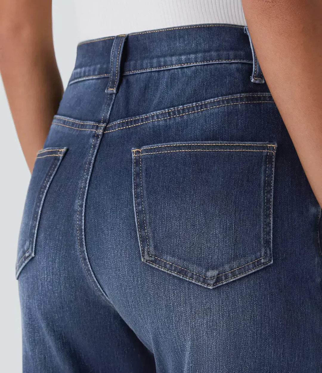 Karolína Elegant Korte Høytlivs Komfortable Elastiske Jeans