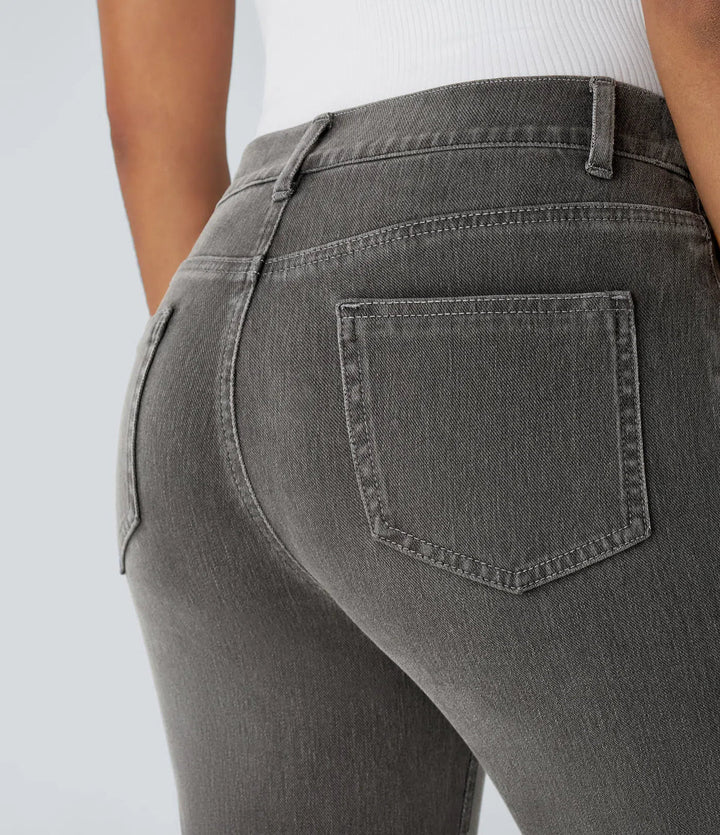 Karolína Elegant Korte Høytlivs Komfortable Elastiske Jeans