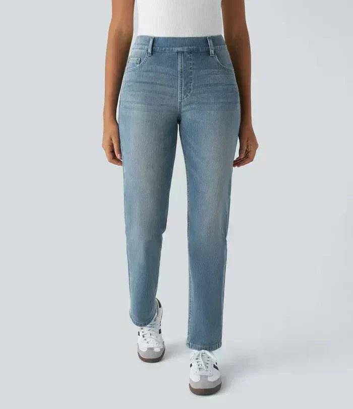 Karolína Elegant Korte Høytlivs Komfortable Elastiske Jeans