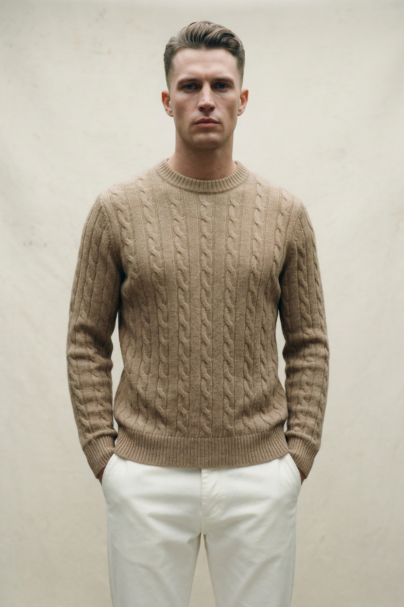 CABLE KNIT SWEATER