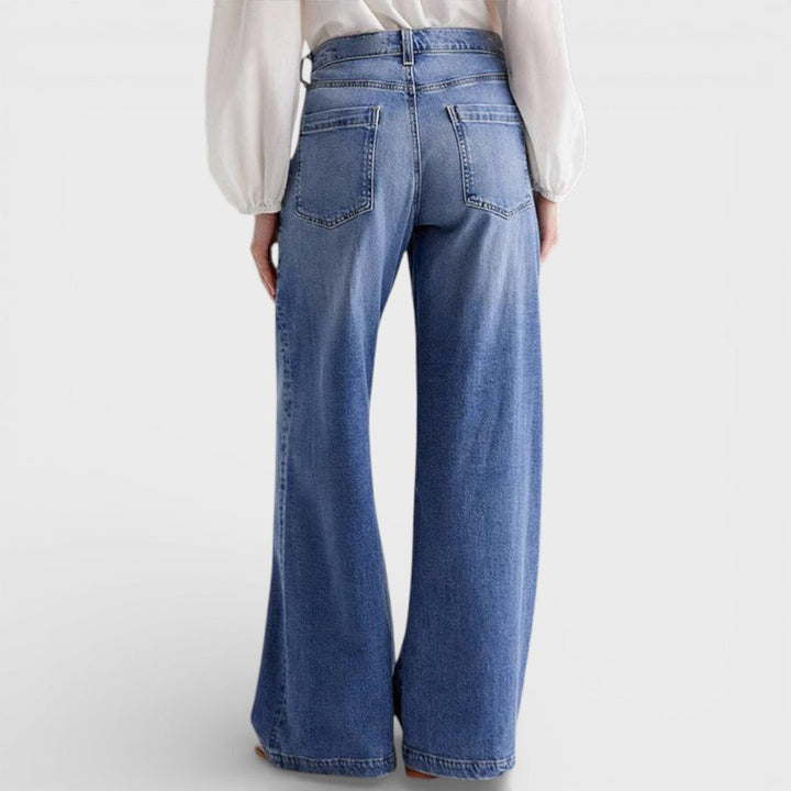 Mojmíra | Kvinners vintage høyt midje vide jeans