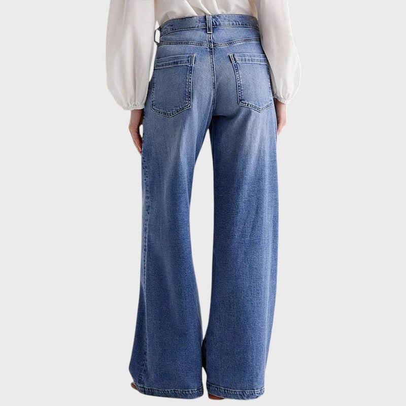 Elisa | Vide ben jeans med stjernesøm