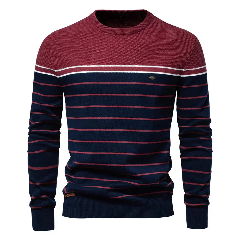 Sebastian | Herrenpullover mit Streifendesign